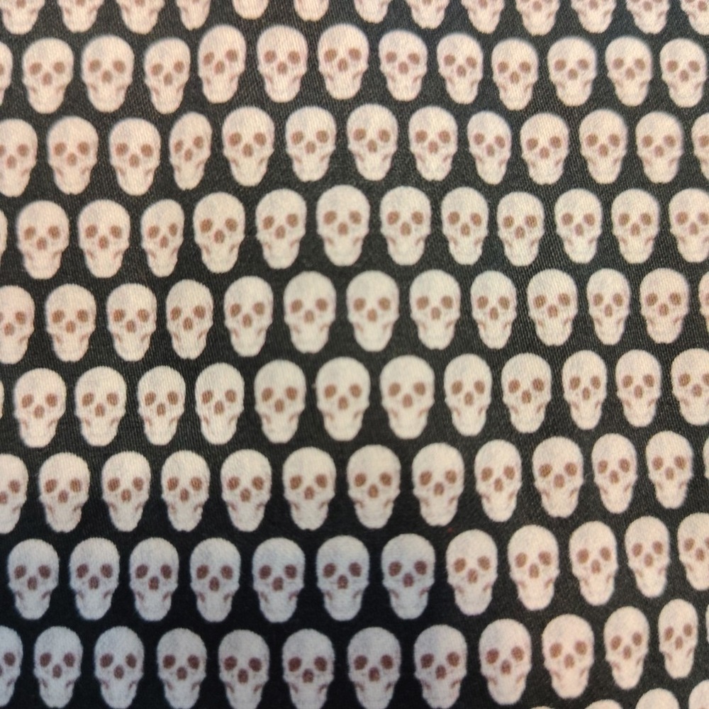 Robert Graham Black and White Skull Print Casual Button-Down Shirt - Picture 7 of 7